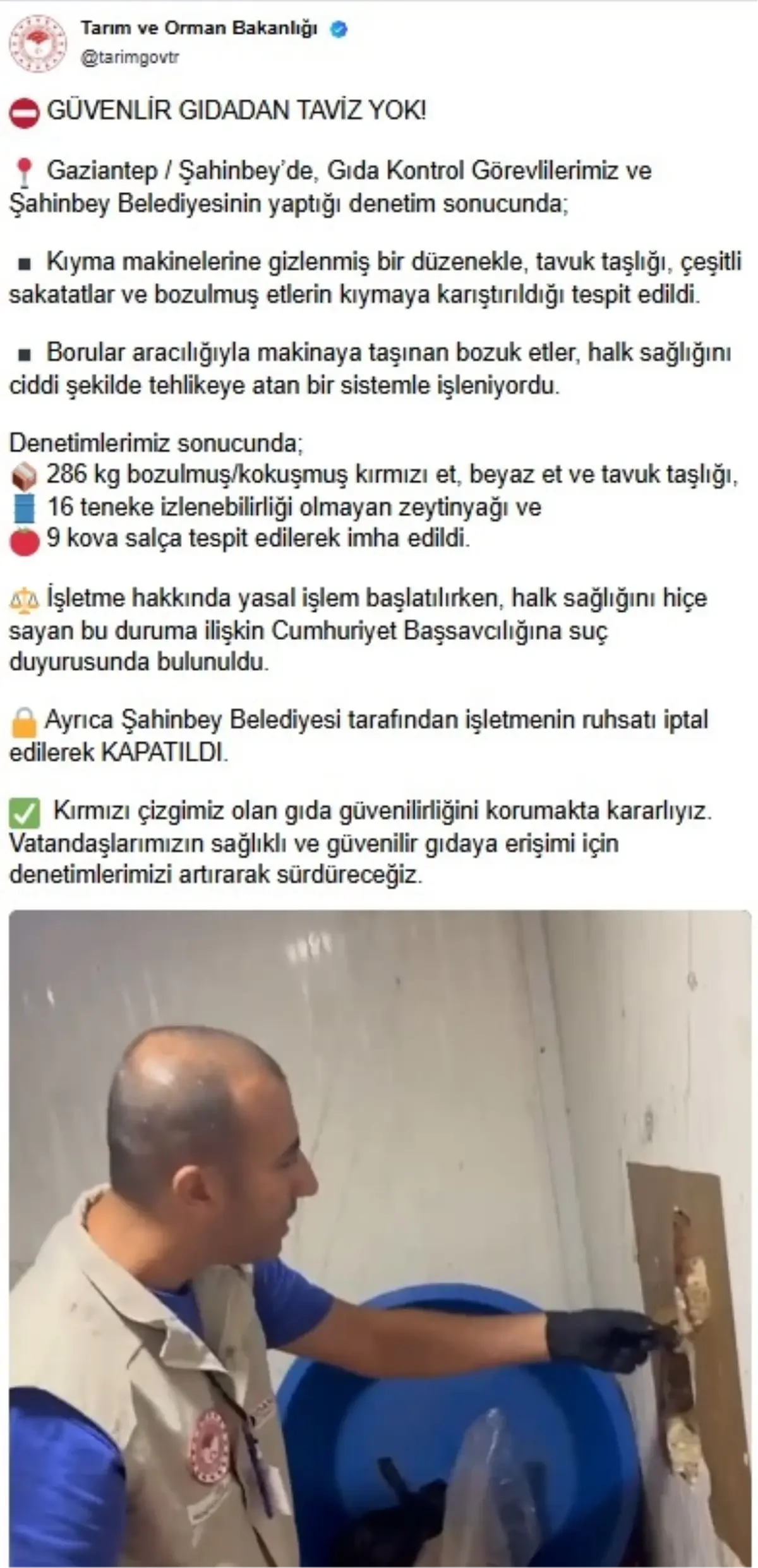 Gaziantep'te Gıda Denetiminde Şok Çıkış: Bozulmuş Etler Kıymaya Karıştırılmış