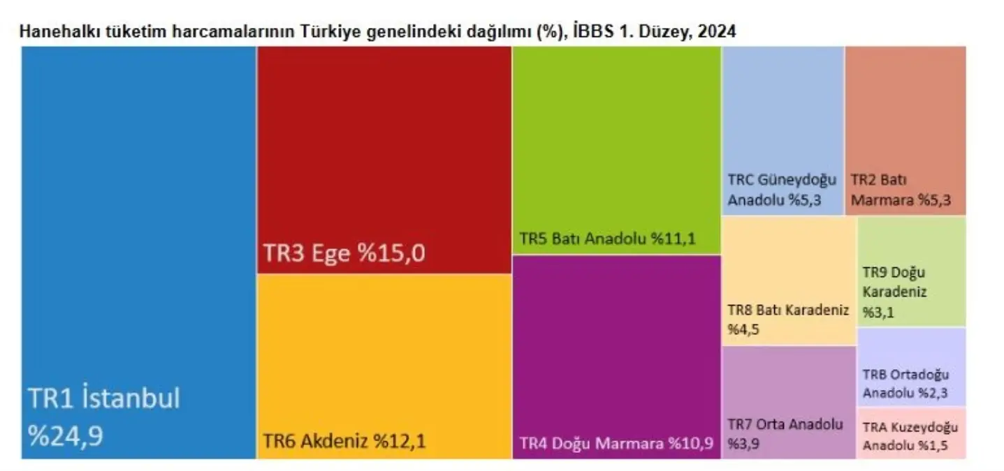 2024'te Hanehalkı Tüketim Harcamalarının Dağılımı Açıklandı