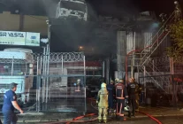 Ankara'da Oto Tamirhanesinde Yangın Çıktı