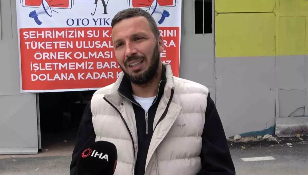 Bursa'da Oto Yıkama İşletmesinden Su Tasarrufu İçin Örnek Davranış