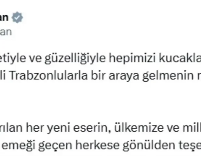 Emine Erdoğan'dan Trabzon Ziyareti Paylaşımı