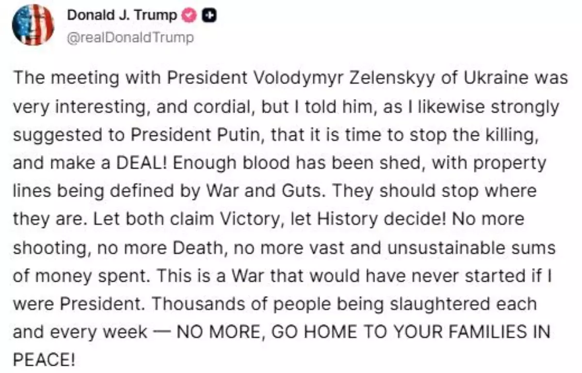 Trump ve Zelenskiy’den Savaşta Barış Çağrısı