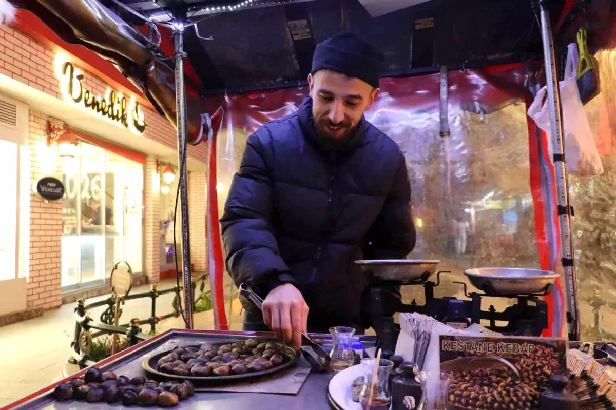 Eskişehir'de eksi 7 derecede kestane mesaisi