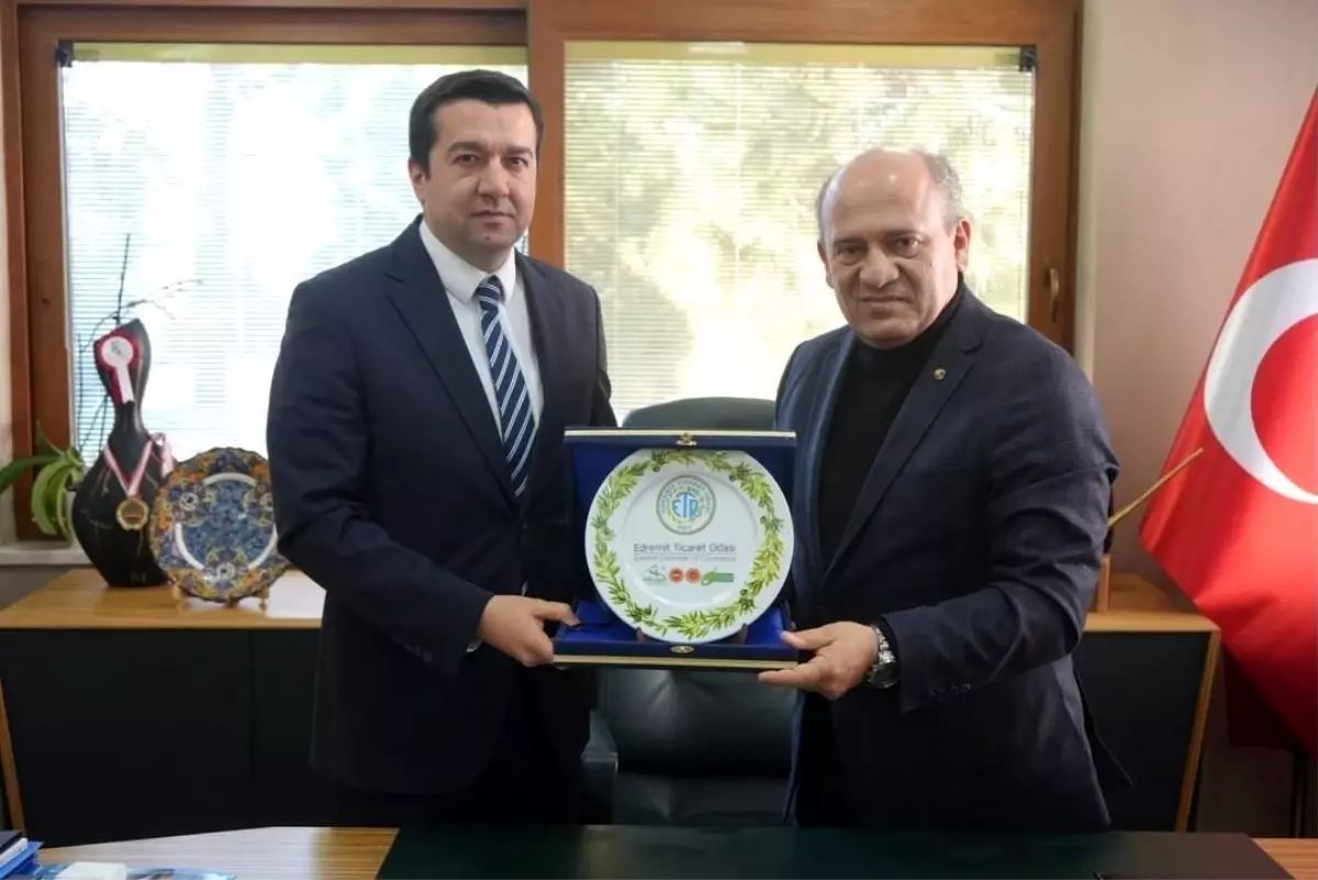 Havran Kaymakamı Evlice, Edremit Ticaret Odası'nı ziyaret etti