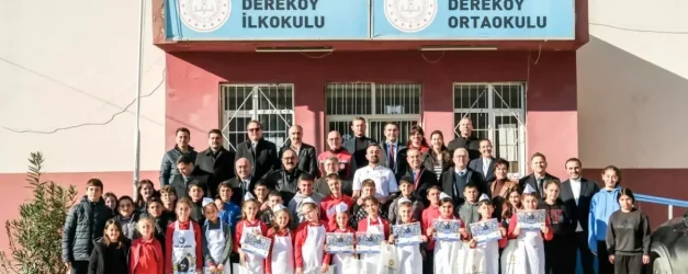 Minik Şeflerle Zeytinli Tarifler'in ilk durağı Dereköy İlköğretim Okulu oldu
