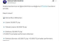 TÜBİTAK Bursları Arttırıldı - Haberler