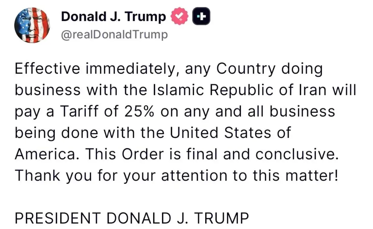 Trump'tan İran ile iş yapan ülkelere yaptırım kararı: "Yüzde 25 gümrük vergisi uygulanacak"