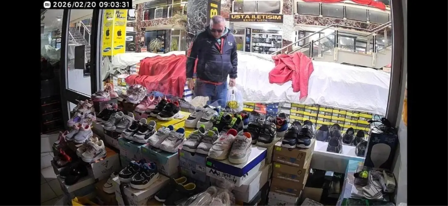 Bir mağazadan mont diğerinden ayakkabı çaldı: O anlar kamerada