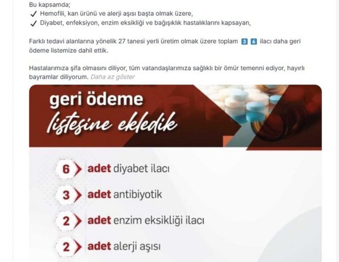 36 ilaç daha SGK'nın geri ödeme listesinde