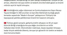 Ticaret Bakanı Bolat: Türkiye, Avrupa Üretim Zincirinde Kritik Rol Oynayacak