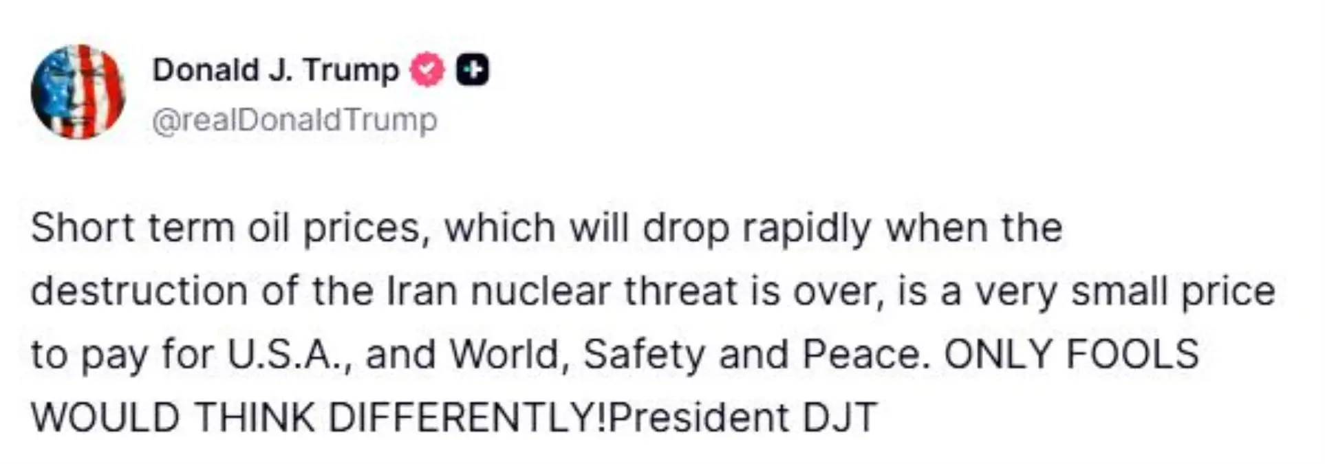 Trump'tan petrol fiyatlarındaki artış ile ilgili açıklama