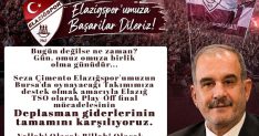 Başkan Alan, Elazığspor'un deplasman giderlerini karşıladı