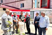 Pazaryolu'nda üreticilere bin meyve fidanı ve 11 sera naylonu desteği