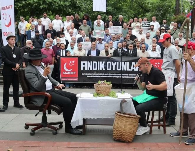 Saadet Partisi'nden "Fındık Oyunları" eylemi... "Taban fiyat 400 TL olmalı"
