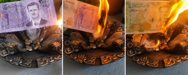 Suriye'de Esad’lı paralar tarihe karıştı: Eski banknotları yaktılar