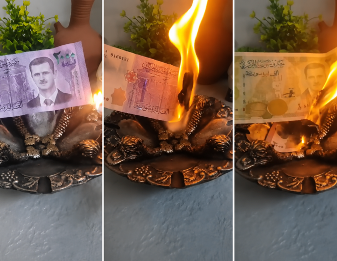 Suriye'de Esad’lı paralar tarihe karıştı: Eski banknotları yaktılar