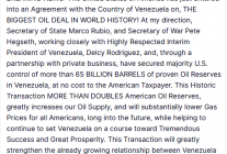 Trump: Venezuela ile dünya tarihinin en büyük petrol anlaşmasına vardık